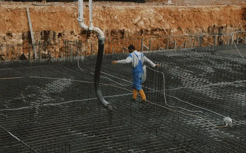 Foundation contractor in Chattanooga, TN: rebar mat ready for a concrete pour